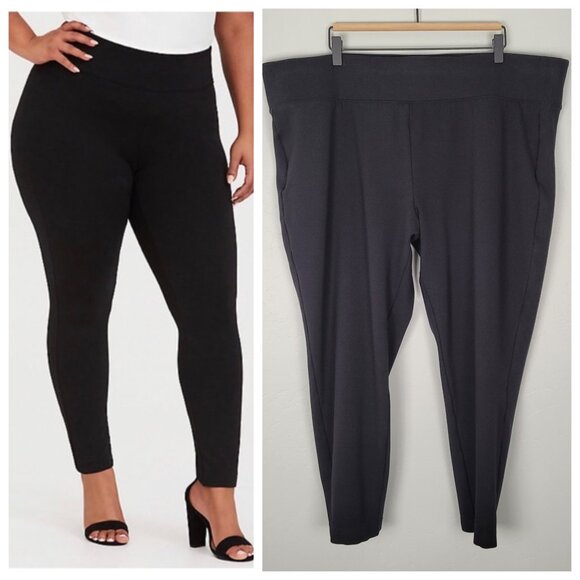 Torrid Studio Ponte Slim Fix Pixie Pant Pull On Elastic Waist Black Size 4X - Picture 1 of 11